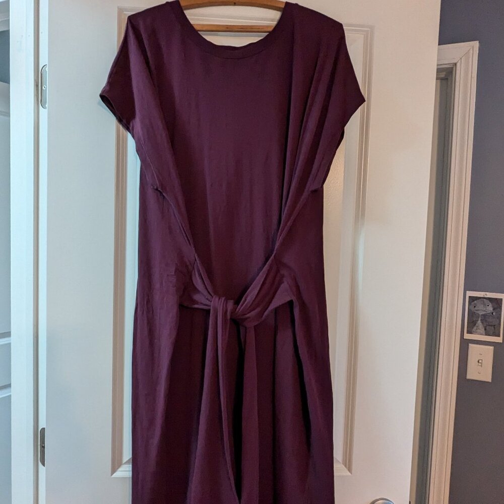 Universal Standard Classic Jersey Tie Dress - Plum Size M 18/20